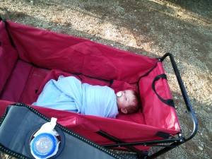 Ready to watch the sunset with daddy